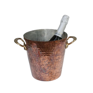 Forme personnalisée en acier inoxydable métal fait à la main seau à glace de taille régulière refroidisseur de vin pour les fêtes emballage en carton - Product Image 6