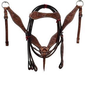 Haute qualité équitation équestre cuir Western Headstall & Breastplate disponible pour l'exportation mondiale de l'Inde .. - Product Image 1