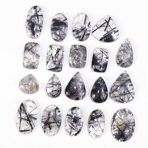 หินควอตซ์พลอยเทียมเทียมสีดำธรรมชาติที่สวยงามสำหรับทำเครื่องประดับขายส่ง - Product Image 1