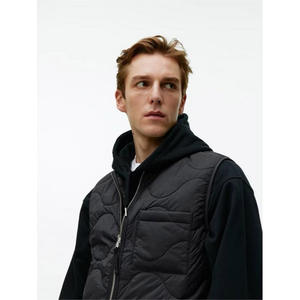 Cotton Vest Men Women Warm Outerwear Padded Puffer Sleeveless Waistcoat with Detachable Hood Vest - Product Image 5