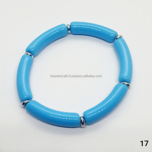 Classic Trendy Religious Diamond Pearl Women's <b>Bracelet</b> <b>Beads</b> Durable Lightweight Resin Tube Fashion Bangles Anniversary - Product Image 6