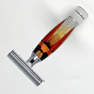 Maquinilla de afeitar de seguridad para hombre, mango de Metal, bambú mate, rosa dorado, doble filo, ecológica, el mejor precio - Product Image 2