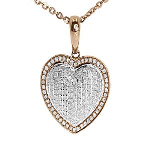 Grand Pendentif Coeur Glacé avec Moissanite Blanche Étincelante Diamants Hip Hop Bijoux en Argent pour Hommes Femmes - Product Image 1