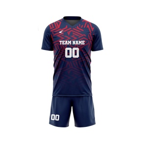 Quick Dry Custom Design High Quality Soccer Kits Unisex Team Uniforms Lightweight Breathable OEM Service Wholesale 100% - Product Image 3