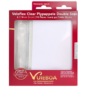 Tiras de Polipropileno Transparente Veloflex de Doble Cierre, 6 x 10 cm, 50 Unidades por Paquete, para Accesorios de Archivadores - Product Image 3