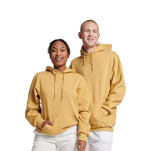 Sudaderas con capucha unisex de algodón 100% personalizadas 340 GSM, sudaderas sin forro de lana de peso pesado, fabricantes de fábrica, apliques para hombres y mujeres - Product Image 2