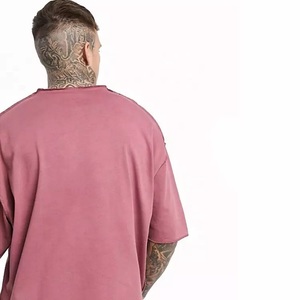 240 Gsm 100% coton unisexe luxe surdimensionné graphique T-Shirts vierge sérigraphie lourd col rond hommes grande taille - Product Image 6