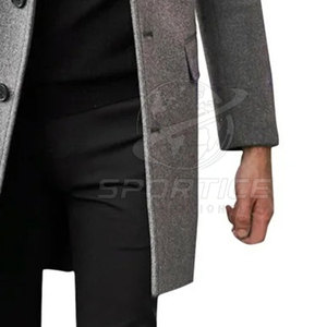 Abrigo Largo de Lana Gris para Hombre Sportice - Product Image 3