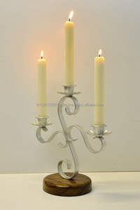 Candélabre en laiton de luxe pour la décoration de mariage et de fête en laiton bougeoirs à 3 bras candélabres centre de table - Product Image 6