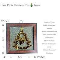 Peru Pyrite Chips Cuadrado Árbol de Navidad Marco DE FOTOS Decoración del hogar Artesanía Suministros de arte
