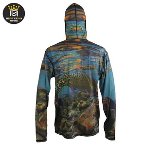 OEM nueva ropa de pesca transpirable secado rápido ligero manga larga pesca Sudadera con capucha tendencia superior impermeable a prueba de viento - Product Image 3