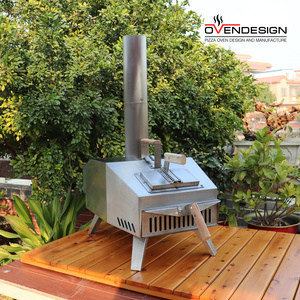 Nhanh chóng công văn 13 inch thép không gỉ gỗ ngoài trời lửa Lò nướng bánh Pizza giảm giá Giá 500 than BBQ grills - Product Image 4