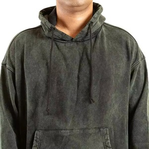 Conjunto Deportivo de Felpa con Lavado Ácido y Logotipo Personalizado, 100% Algodón, Pantalones Deportivos Acampanados y Sudadera con Capucha para Hombre, Ropa Deportiva Urbana - Product Image 2