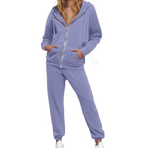 Chándal con cremallera de ajuste relajado con tela duradera y aspecto moderno Chándal clásico con cremallera con tela suave al tacto - Product Image 3