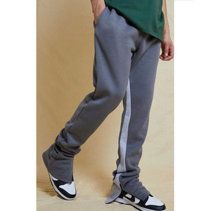 Alta calidad 100% algodón francés Terry Jogger pantalones de chándal apilados logotipo personalizado pantalones de chándal de algodón para hombres Joggers apilados - Product Image 2