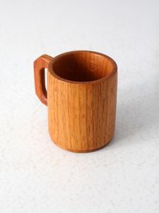 Tasse à thé en bois, mug fait à la main, style classique traditionnel, couleur foncée, bois massif naturel, écologique, durable, étanche, portable - Product Image 2