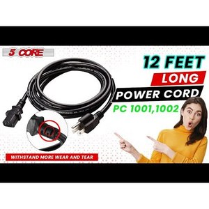 สายไฟ AC 5 แกน 6 ฟุต 3 ขา แบบ US ชาย-หญิง พร้อมอะแดปเตอร์ต่อขยาย 16AWG 125V 13A - Product Image 2