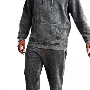 Nouveauté Vente Chaude Ensemble de Survêtement Unisexe en Coton Léger Lavé à l'Acide Style Dernier Cri Décontracté Respirant OEM - Product Image 2