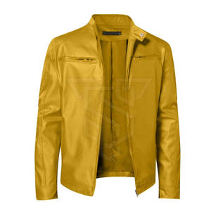 Veste en cuir d'hiver robuste pour homme, service OEM, personnalisable, style urbain, respirante, col montant, haute qualité, nouveauté - Product Image 1