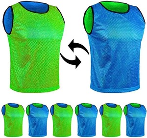 100% Polyester Reversible Soccer <b>Training</b> <b>Bibs</b> Football Vest Mesh Adult Sports Jersey Summer Lightweight Breathable - Product Image 4