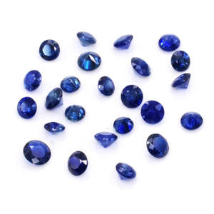 Saphirs bleus naturels non traités, ronds calibrés 2 mm 2,5 mm, qualité supérieure, taille ovale, cristaux lâches personnalisables, traités thermiquement - Product Image 1