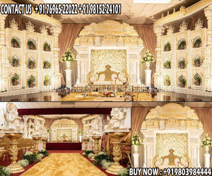 Tradicional Manavarai Pavo Real Boda Mandap Grand South Indian Wedding Pavo Real Mandap South Wedding Pavo Real Manvarai Mandap - Product Image 3