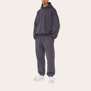 Ensemble de survêtements en polyester épais personnalisés pour hommes grande taille costume de sports d'hiver pour hommes femmes blanc équipe survêtement Streetwear - Product Image 4