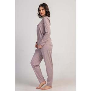 KADIN P.SUPREM XXL O YAKA UZUN KOL ETEGI OVAL PIJAMA TAKIM - A.KAHVE - A.KAHVE - Product Image 3