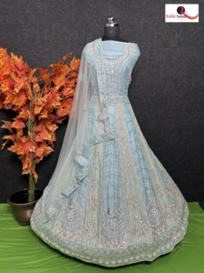 กระโปรงทำงานซาริผ้าเลื่อมปักที่มีสไตล์กระโปรงตาข่ายเหมาะสำหรับงานหมั้นสำหรับเจ้าสาวและงานปาร์ตี้ - Product Image 3