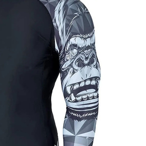 Maillot de bain à manches longues pour homme – Design personnalisé, col rond, vêtements de sport, vente flash - Product Image 3