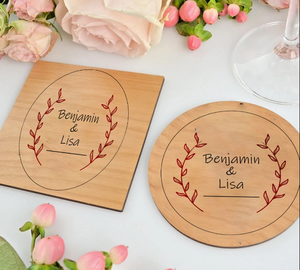 Royal Deco Meow Cat sous-verres en bois gros café thé naturel bambou bois sous-verres ensemble avec pour bureau bureau café sous-verres - Product Image 2