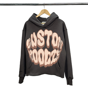 Sudaderas con Capucha Extra Grandes de Felpa Gruesa con Estampado Puff, Ropa Urbana de Invierno, Logotipo Personalizado, 100% Algodón, para Hombre, Venta al Por Mayor - Product Image 2