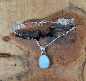 Joyería colgante clásica de estilo bohemio para mujer, joyería de plata de ley 925, Larimar piedra preciosa, colgante hecho a mano, regalo de amor - Product Image 3