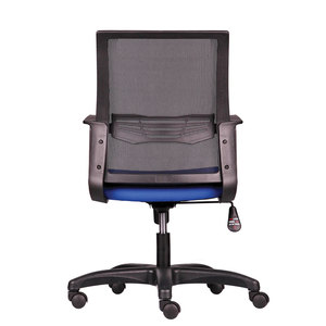 Silla de Oficina Giratoria HOM1016-02 con Altura Ajustable y Cojín Azul, Material de Tela de Espuma Estilo Lift para Oficina en Casa - Product Image 2