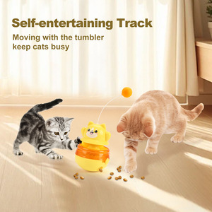 Harga pabrik mainan kucing interaktif + Dispenser makanan kucing Tumbler + bola penggoda + permainan latihan hewan peliharaan dalam ruangan - Product Image 4