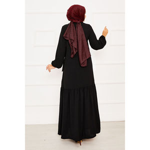 Vestido Negro sin Tirantes de Viscosa con Detalles de Pedrería en la Parte Delantera, Talla XS, Lavable, Diseño ODM Personalizable para el Día de la Mujer/Días Festivos - Product Image 4