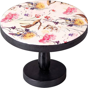 Support à gâteau en bois de qualité unique avec dôme en verre Support à gâteau en bois fait main de concepteur avec dessus en verre - Product Image 2