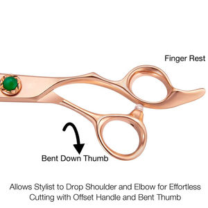 Ciseaux de barbier droits et tranchants en acier inoxydable durable pour la coupe de cheveux, légers, réutilisables, avec vis réglable pour un confort optimal - Product Image 3