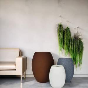 Vente en gros FRP fibre de verre Premium intérieur extérieur décorations de jardin sol pots de fleurs jardinières pour la maison pépinière - Product Image 4