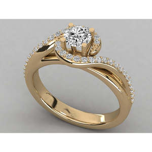 Bague pour femme en or 9 carats avec diamant solitaire cultivé en laboratoire, élégante et luxueuse - Product Image 6