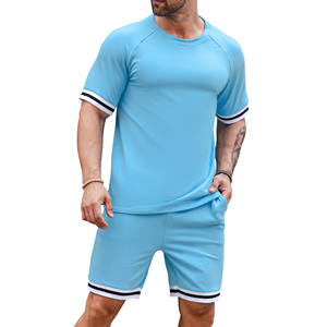 Ropa de hombre de calidad premium, conjuntos de talla grande para hombre, camisetas y pantalones cortos de estilo callejero, conjunto doble de 2 uds, ropa informal para hombre - Product Image 3