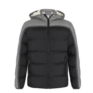 <b>Men</b> Windproof zip up puffy <b>Coat</b> Hooded customized windbreaker bomber <b>Men</b> Puffer insulated puffy Jacket <b>coat</b> OEM - Product Image 2