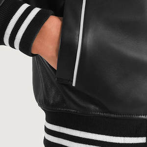 Nouvelles vestes Versity College pour hommes vestes universitaires vierges en gros veste universitaire Letterman en satin uni avec logo personnalisé pour hommes - Product Image 5