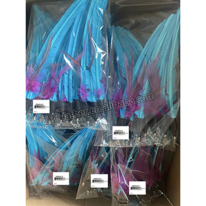 Jouet pour animaux de compagnie rétractable bleu royal, bâton en bois amusant, baguette interactive pour chat, jouet à plumes de poulet pour <span class=keywords><strong>jeu</strong></span> en intérieur - Product Image 5