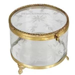 Joyero de forma única de Metal de vidrio y latón, estilo elegante, coleccionable, joyería, decoración del hogar, joyero - Product Image 5