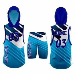 Ensemble de compression d'entraînement pour joueurs de football américain 7v7, style américain, maillots personnalisés sublimés à 7 drapeaux, 100% polyester - Product Image 4