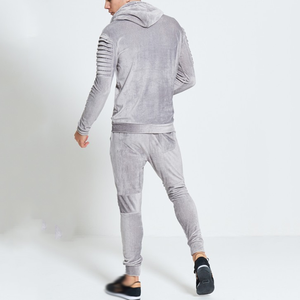 Survêtement thermique en polaire d'hiver personnalisé pour hommes, coupe-vent, jogging d'extérieur, survêtement épais à capuche, vêtements de sport, vêtements de sport - Product Image 6
