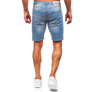 Pantalones Cortos de Mezclilla para Hombre, Spandex/Algodón, Lavados, Rectos, Ligeros, Casuales, Estilo Urbano, Cómodos, Servicio OEM, Personalizables, Precio Bajo - Product Image 4