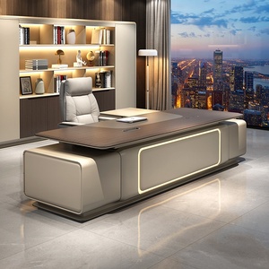 Premium L Shaped Executive Office <b>Desk</b> Modern Ergonomic Wood <b>Workstation</b> with Integrated Storage Solution - Product Image 1