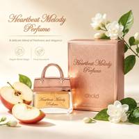 Parfum pour sac à main Deold Heartbeat Melody 50ml, senteur florale gourmande, pomme fraîche, jasmin, longue tenue, parfum pour femme